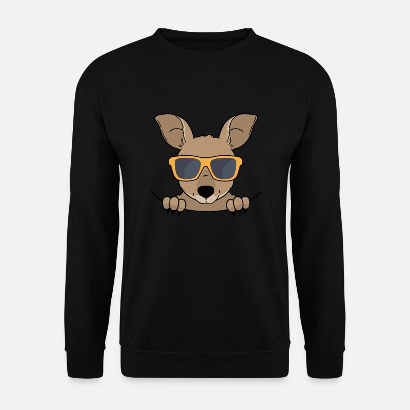 Sweet Kangaroo With Sunglasses - Unisex Sweatshirt - black