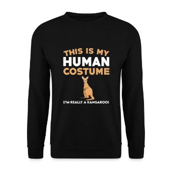 Drôle de costume de kangourou - Sweat-shirt Unisexe - noir - Devant - Alina (178cm) & Michal (187cm)