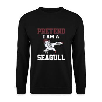 Faites semblant d’être une mouette - Sweat-shirt Unisexe - noir - Devant - Alina (178cm) & Michal (187cm)