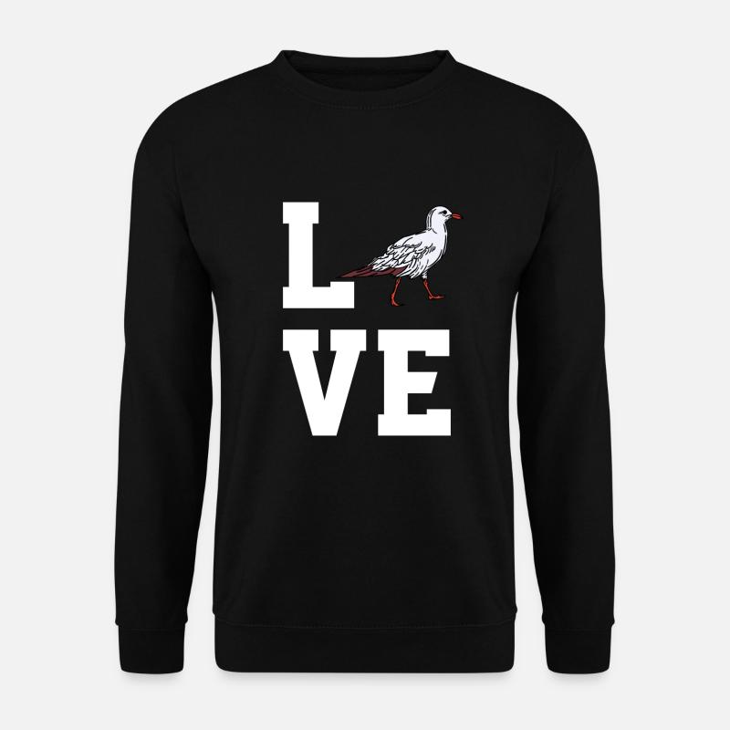 Liebe Möwe - Unisex Pullover - Schwarz