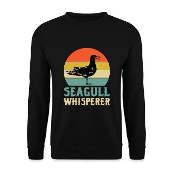 Chuchoteurs de mouettes - Sweat-shirt Unisexe - noir - Devant - Alina (178cm) & Michal (187cm)