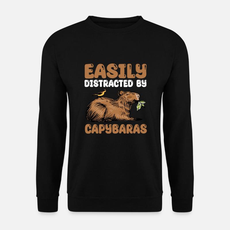 Funny Capybara Shirt - Unisex Sweatshirt - black