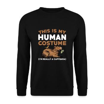 Capybara Costume Humain - Sweat-shirt Unisexe - noir - Devant - Alina (178cm) & Michal (187cm)