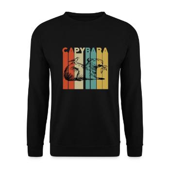 Wasserschwein - Unisex Pullover - Schwarz - Vorne - Alina (178cm) & Michal (187cm)