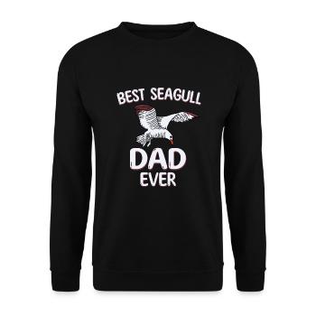 Meilleur(e) Papa mouette - Sweat-shirt Unisexe - noir - Devant - Alina (178cm) & Michal (187cm)