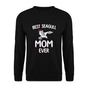 Meilleur(e) Mouettes Mama - Sweat-shirt Unisexe - noir - Devant - Alina (178cm) & Michal (187cm)