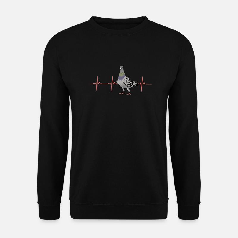 Tauben-herzschlag-design - Unisex Pullover - Schwarz