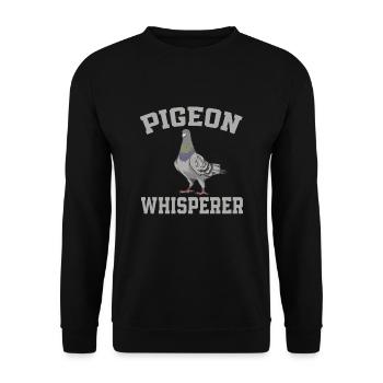 Pigeon Chuchoteur - Sweat-shirt Unisexe - noir - Devant - Alina (178cm) & Michal (187cm)