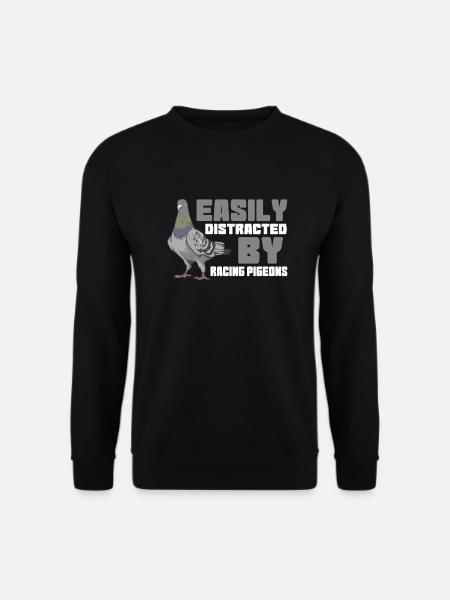 Easily Distracted By Pigeon Racing - Unisex Sweatshirt - black