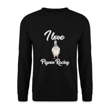 J’adore les courses de pigeons - Sweat-shirt Unisexe - noir - Devant - Alina (178cm) & Michal (187cm)