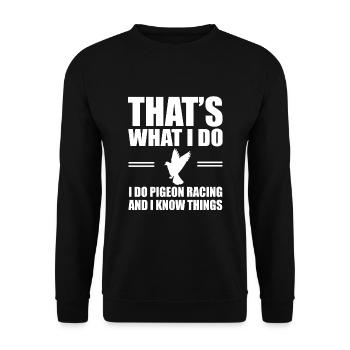 Amoureux drôle de colombophile - Sweat-shirt Unisexe - noir - Devant - Alina (178cm) & Michal (187cm)