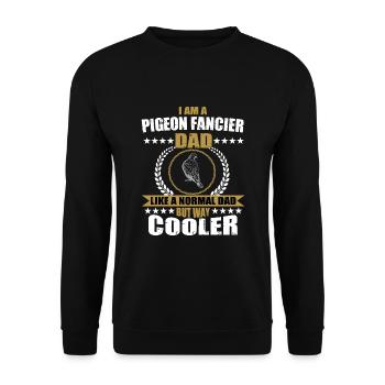 Lustiger Taubenzüchter Papa - Unisex Pullover - Schwarz - Vorne - Alina (178cm) & Michal (187cm)