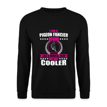 Lustige Taubenzüchter Mama - Unisex Pullover - Schwarz - Vorne - Alina (178cm) & Michal (187cm)