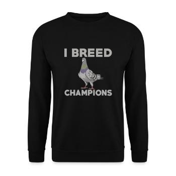 Éleveur de pigeons - Sweat-shirt Unisexe - noir - Devant - Alina (178cm) & Michal (187cm)