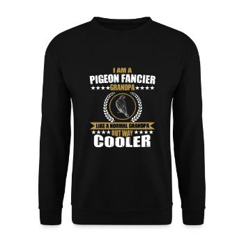 Taubenzüchter Opa - Unisex Pullover - Schwarz - Vorne - Alina (178cm) & Michal (187cm)