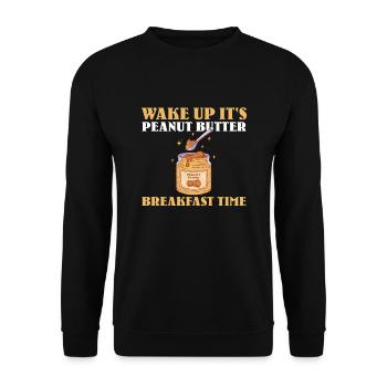 T-shirt petit-déjeuner au beurre de cacahuète - Sweat-shirt Unisexe - noir - Devant - Alina (178cm) & Michal (187cm)