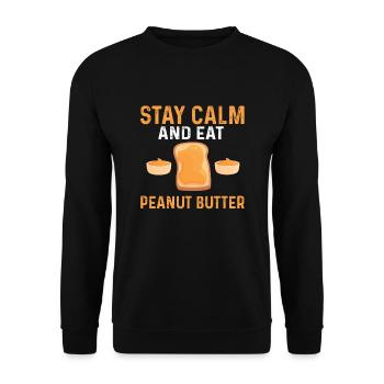 Peanut butter - Unisex Sweatshirt - black - Front - Alina (178cm) & Michal (187cm)