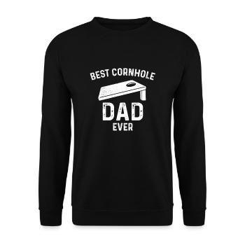 Best Cornhole Papa Ever - Unisex Sweatshirt - black - Front - Alina (178cm) & Michal (187cm)