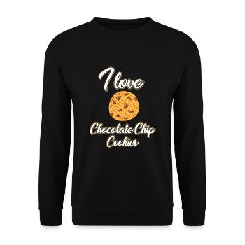 I love chocolate chip cookies - Unisex Sweatshirt - black - Front - Alina (178cm) & Michal (187cm)