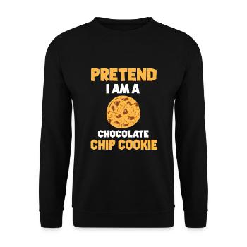 Funny chocolate chip cookie design - Unisex Sweatshirt - black - Front - Alina (178cm) & Michal (187cm)