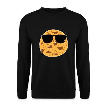 Schokoladenplätzchen Mit Sonnenbrille - Unisex Pullover - Schwarz - Vorne - Alina (178cm) & Michal (187cm)