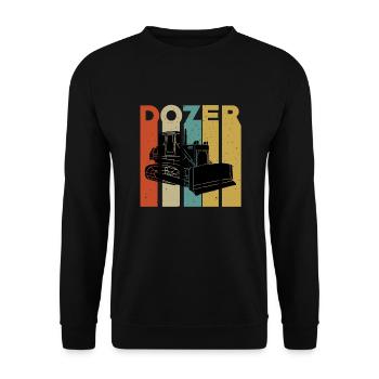 T-shirt bulldozer rétro - Sweat-shirt Unisexe - noir - Devant - Alina (178cm) & Michal (187cm)