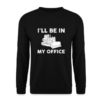Drôle de t-shirt bulldozer - Sweat-shirt Unisexe - noir - Devant - Alina (178cm) & Michal (187cm)