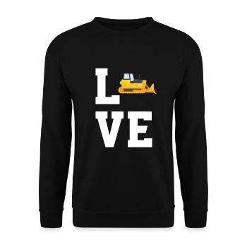 Dear Bulldozers - Unisex Sweatshirt - black - Front - Alina (178cm) & Michal (187cm)