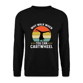 Cartwheel - Unisex Sweatshirt - black - Front - Alina (178cm) & Michal (187cm)