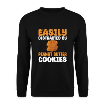 Drôle de t-shirt de biscuits au beurre de cacahuète - Sweat-shirt Unisexe - noir - Devant - Alina (178cm) & Michal (187cm)