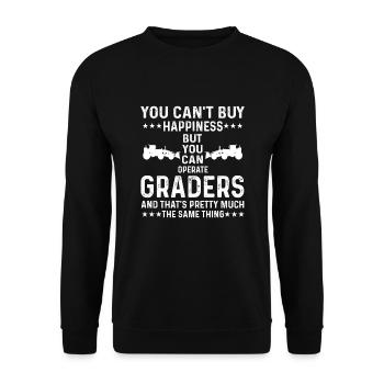 Fun Grader Driver Design - Unisex Sweatshirt - black - Front - Alina (178cm) & Michal (187cm)