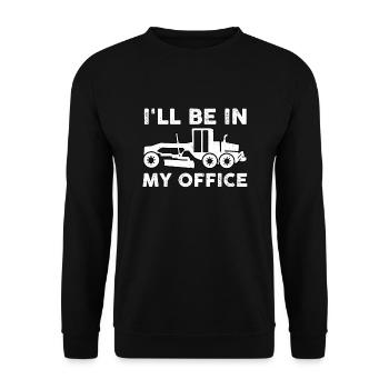 Funny Grader Driver Shirt - Unisex Sweatshirt - black - Front - Alina (178cm) & Michal (187cm)