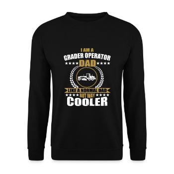 Funny Grader Driver Dad - Unisex Sweatshirt - black - Front - Alina (178cm) & Michal (187cm)