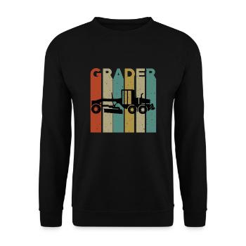 Grader Retro Design - Unisex Sweatshirt - black - Front - Alina (178cm) & Michal (187cm)
