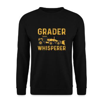 Grader whisperer - Unisex Sweatshirt - black - Front - Alina (178cm) & Michal (187cm)