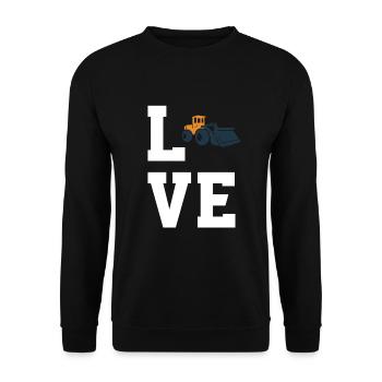 Radlader Liebhaber - Unisex Pullover - Schwarz - Vorne - Alina (178cm) & Michal (187cm)