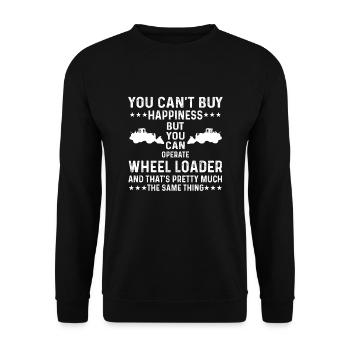 Toller Radlader Spruch - Unisex Pullover - Schwarz - Vorne - Alina (178cm) & Michal (187cm)