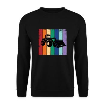 Wheel loader - Unisex Sweatshirt - black - Front - Alina (178cm) & Michal (187cm)