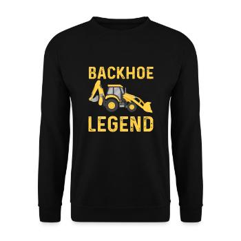 Backhoe loader legend - Unisex Sweatshirt - black - Front - Alina (178cm) & Michal (187cm)