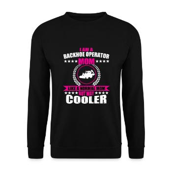 Backhoe loader mom gift for women - Unisex Sweatshirt - black - Front - Alina (178cm) & Michal (187cm)