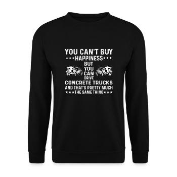 Truck mixer construction site cement - Unisex Sweatshirt - black - Front - Alina (178cm) & Michal (187cm)