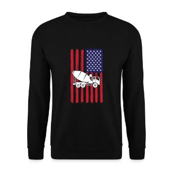 Conception de malaxeurs de camions américains - Sweat-shirt Unisexe - noir - Devant - Alina (178cm) & Michal (187cm)