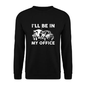 Camion Mélangeur Cadeau Béton - Sweat-shirt Unisexe - noir - Devant - Alina (178cm) & Michal (187cm)