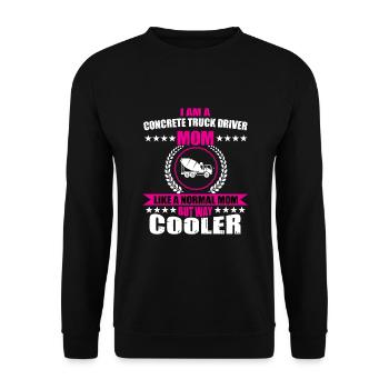 Backhoe loader mom gift for women - Unisex Sweatshirt - black - Front - Alina (178cm) & Michal (187cm)