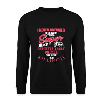 Drôle de cadeau de camion malaxeur - Sweat-shirt Unisexe - noir - Devant - Alina (178cm) & Michal (187cm)