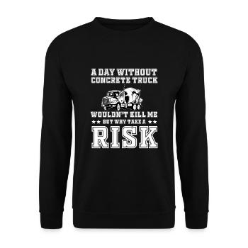 Beton Fahrmischer - Unisex Pullover - Schwarz - Vorne - Alina (178cm) & Michal (187cm)