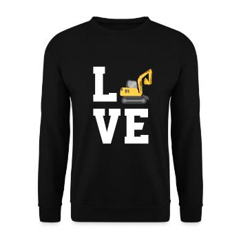 Dear excavators - Unisex Sweatshirt - black - Front - Alina (178cm) & Michal (187cm)