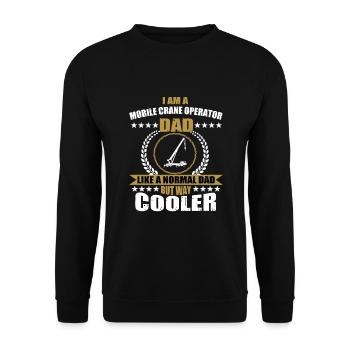 Mobilkranfahrer Papa - Unisex Pullover - Schwarz - Vorne - Alina (178cm) & Michal (187cm)