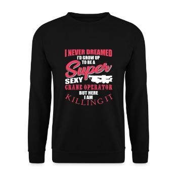 Drôle de chemise de grutier - Sweat-shirt Unisexe - noir - Devant - Alina (178cm) & Michal (187cm)