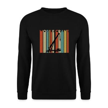 Tolles Mobilkran T-Shirt - Unisex Pullover - Schwarz - Vorne - Alina (178cm) & Michal (187cm)